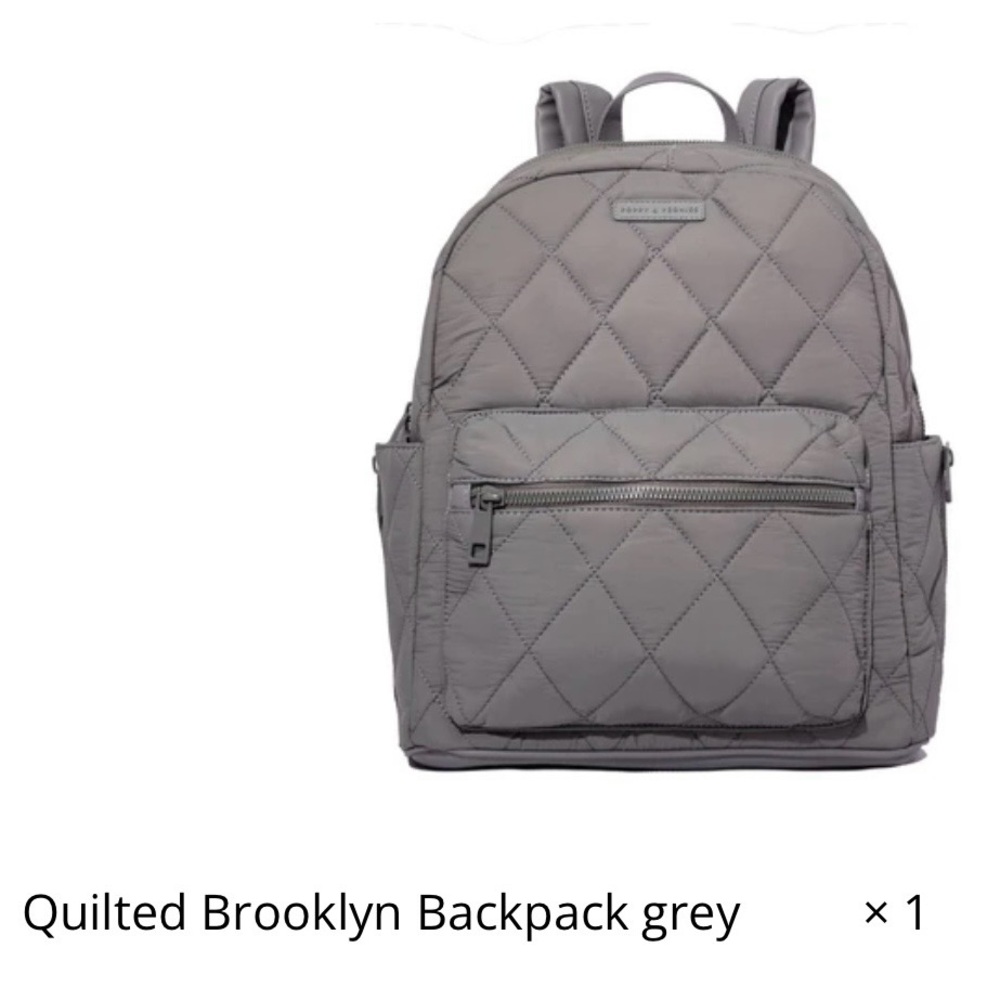 Quilted Brooklyn Backpack Grey - image 5